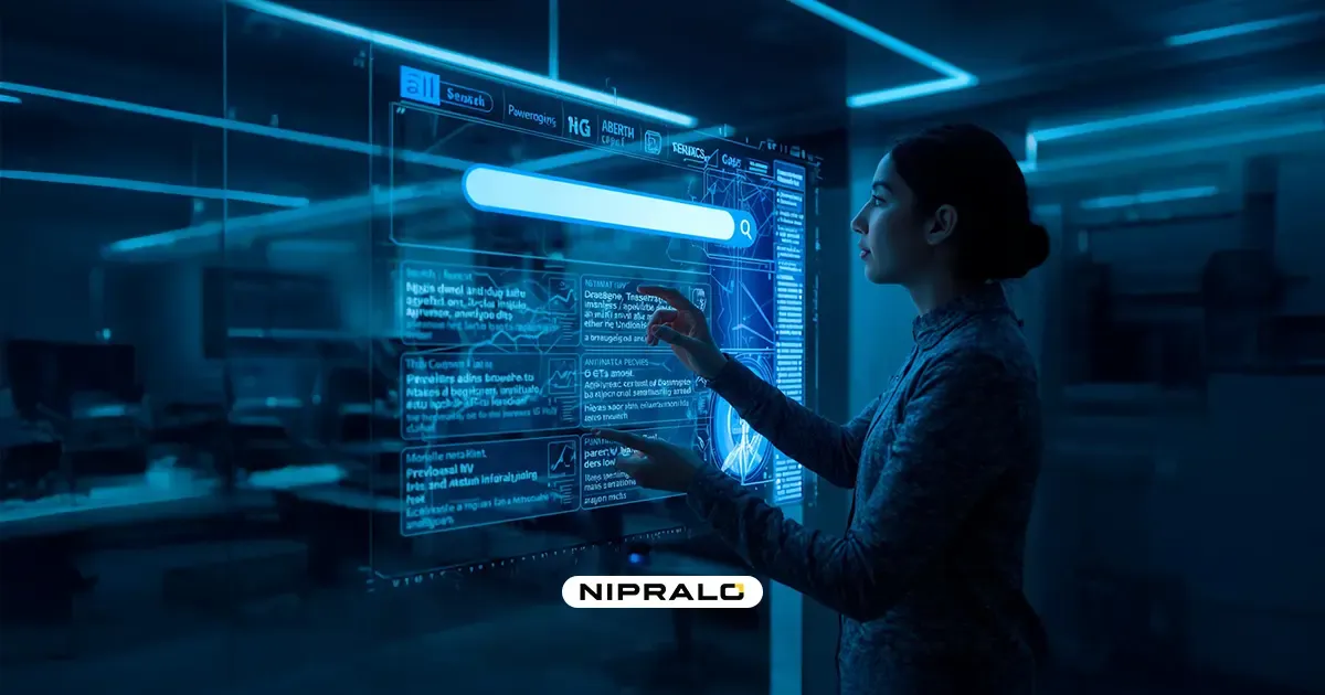 AI-powered search engine showing generative results