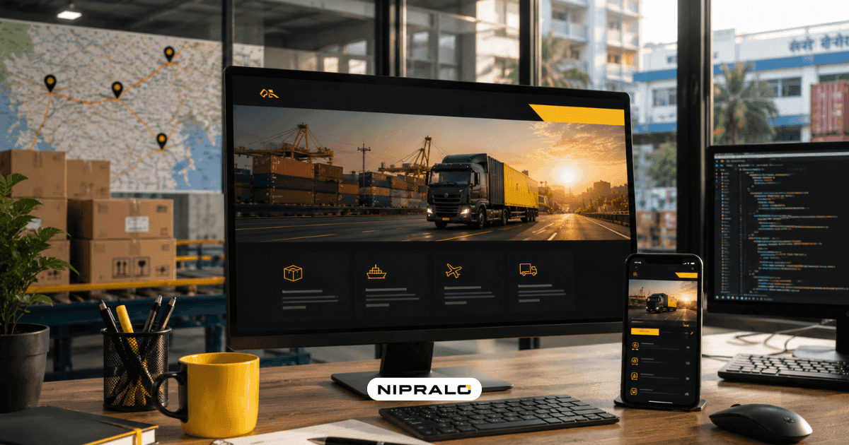 Custom-coded business website on screen in an Andheri office, work by a web development company in Andheri, Mumbai